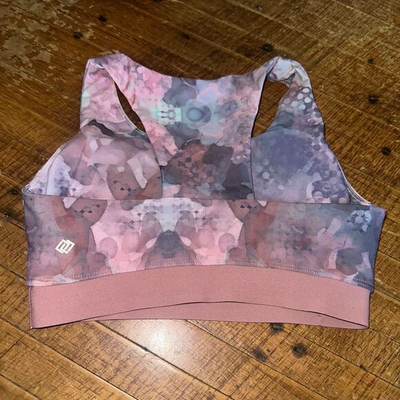 Linc purple hexagon space dye S athleisure sports bra - Picture 2 of 3
